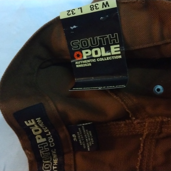 NWT Men's South Pole Brown cargo pants 38 / 32 - Picture 5 of 6